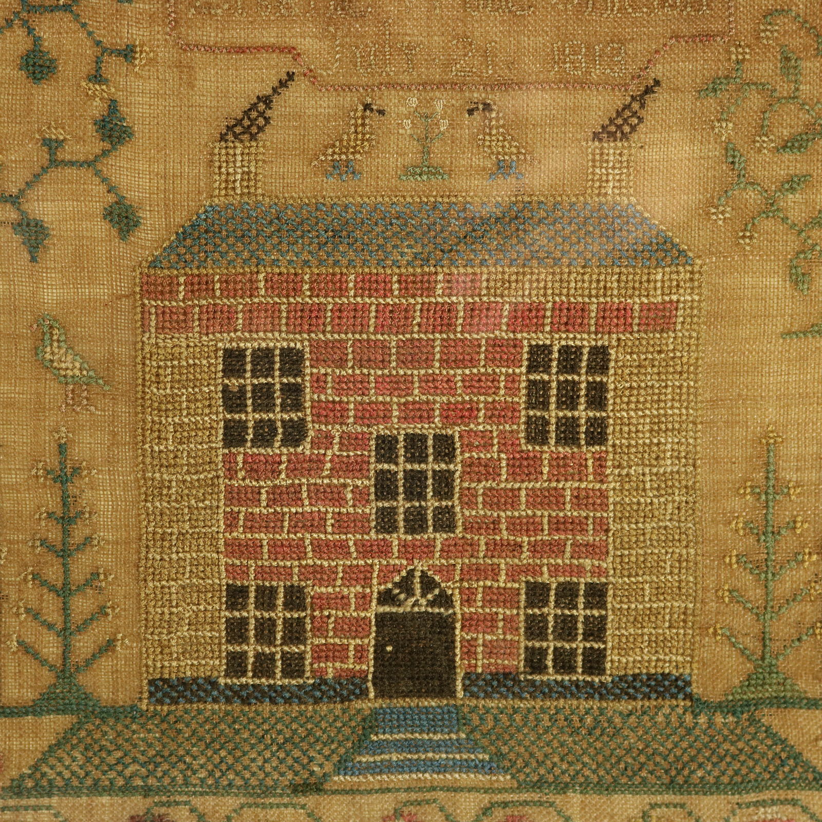 Antique Scottish Sampler, 1813, by Erskine Wade Sinclair - ID#23365 Image 4