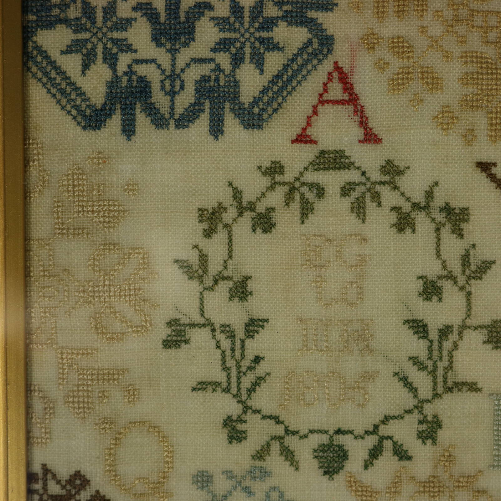 Antique Sampler, 1805, Elizabeth Gregory, Ackworth School - ID#23376 Image 4