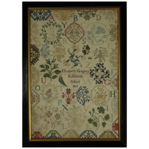 Antique Sampler, 1805, Elizabeth Gregory, Ackworth School