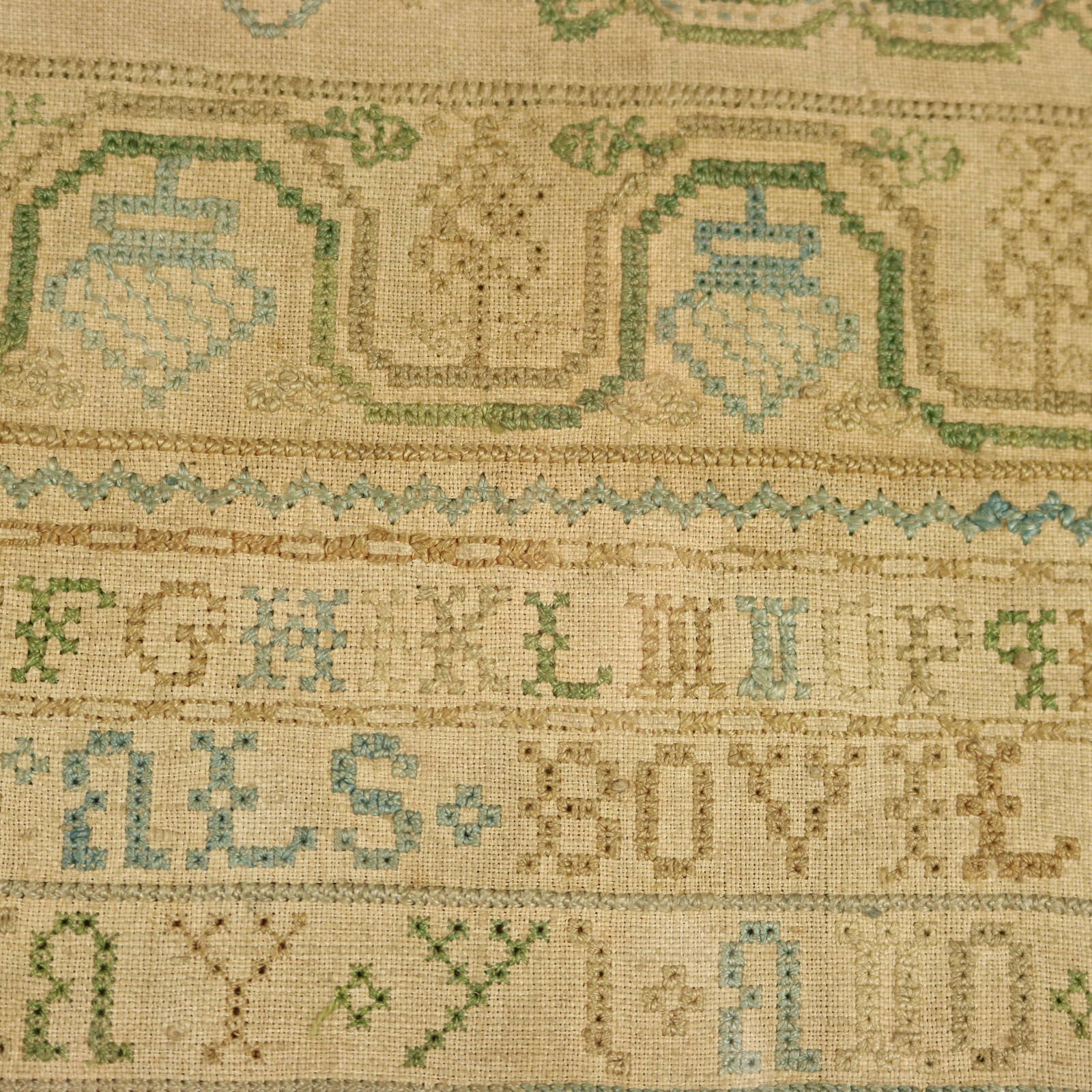 Antique Sampler, 1682, by ALS Bovil - ID#23387 Image 5