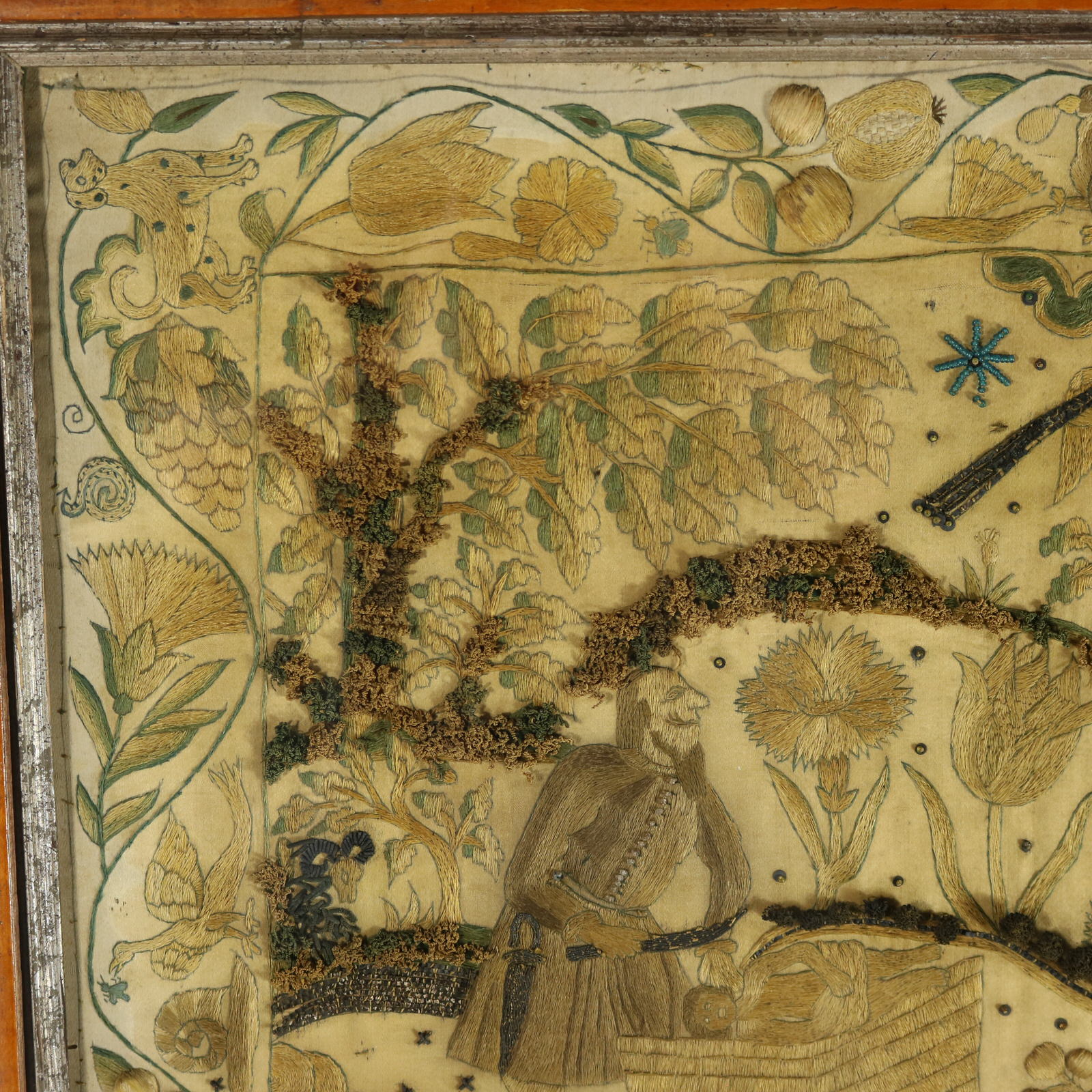 17th Century Stumpwork Picture Depicting The Binding of Isaac - ID#23353 Image 2