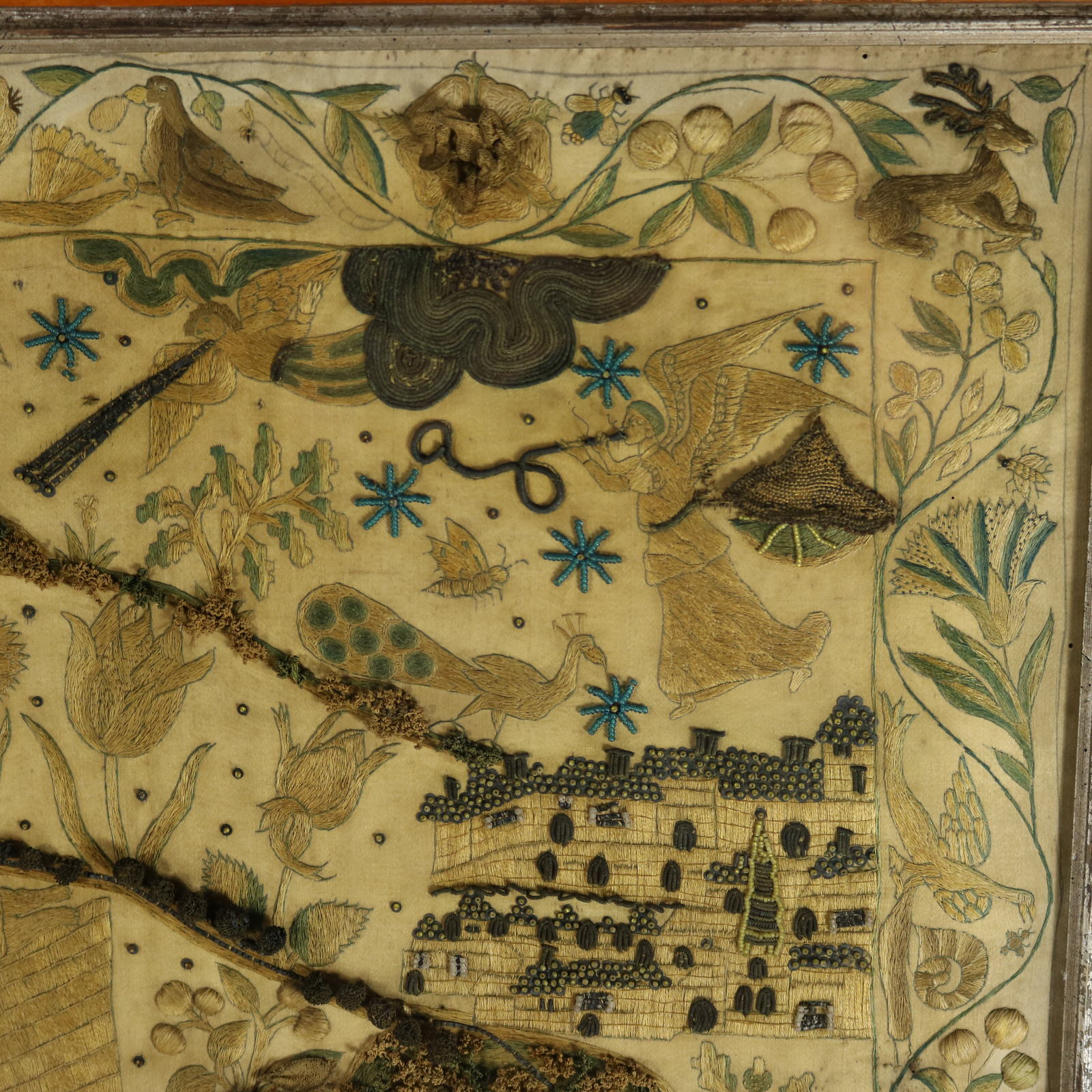 17th Century Stumpwork Picture Depicting The Binding of Isaac - ID#23353 Image 3