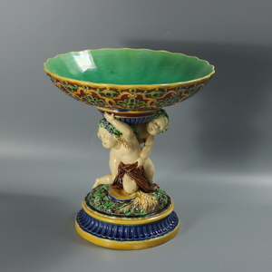 Minton Majolica Putti Comport