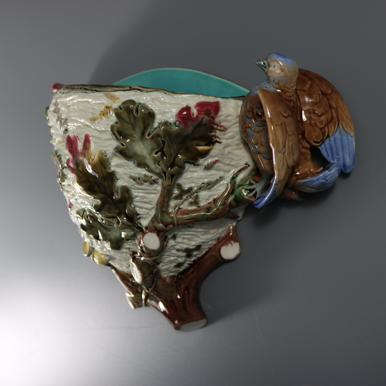 Wedgwood Majolica Bird on Nest Wall Pocket - ID#23287 Image 2