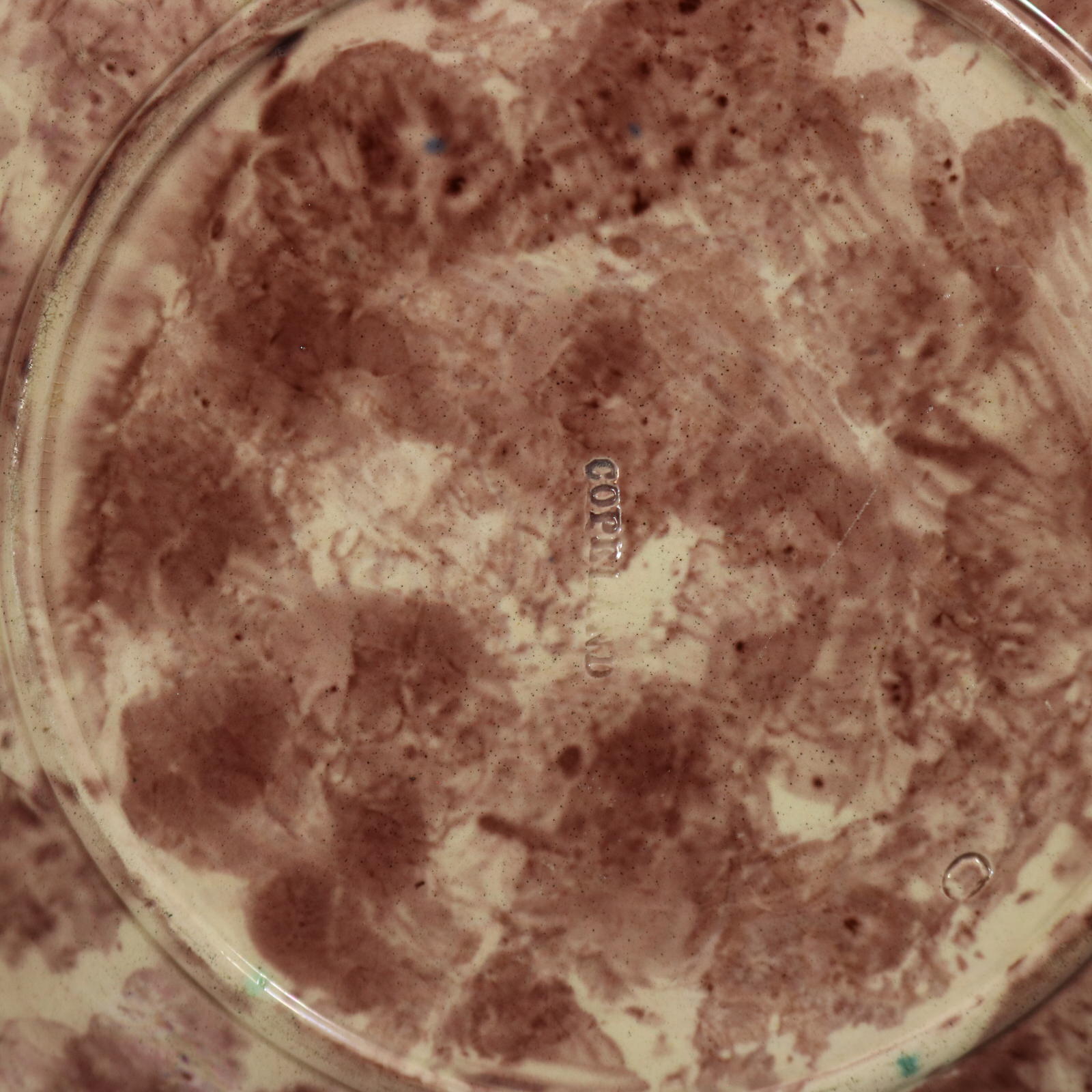 Rare Copeland Majolica Leaves Plate - ID#23314 Image 4