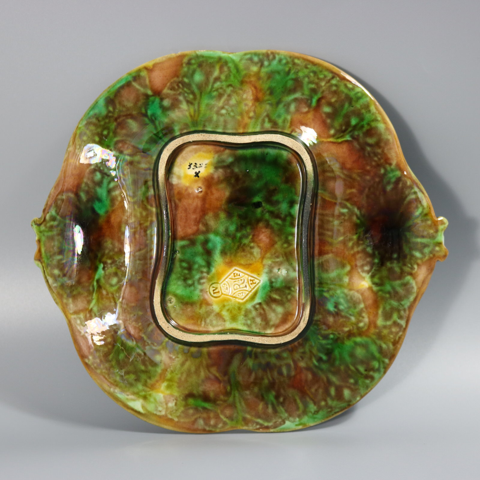 George Jones Majolica Strawberry Serving Dish - ID#23324 Image 4
