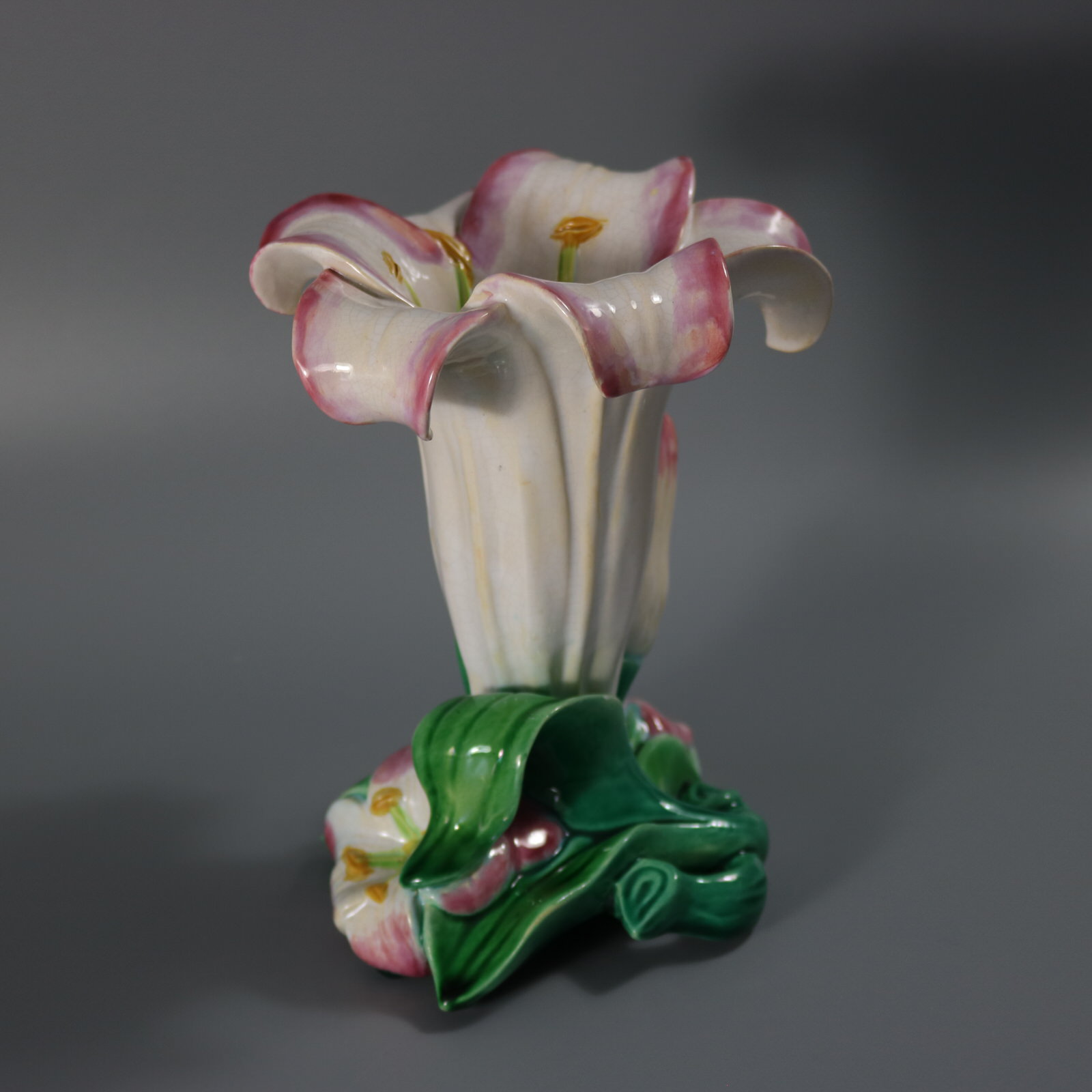 Minton Majolica Lily Flower Vase - ID#23342 Image 3