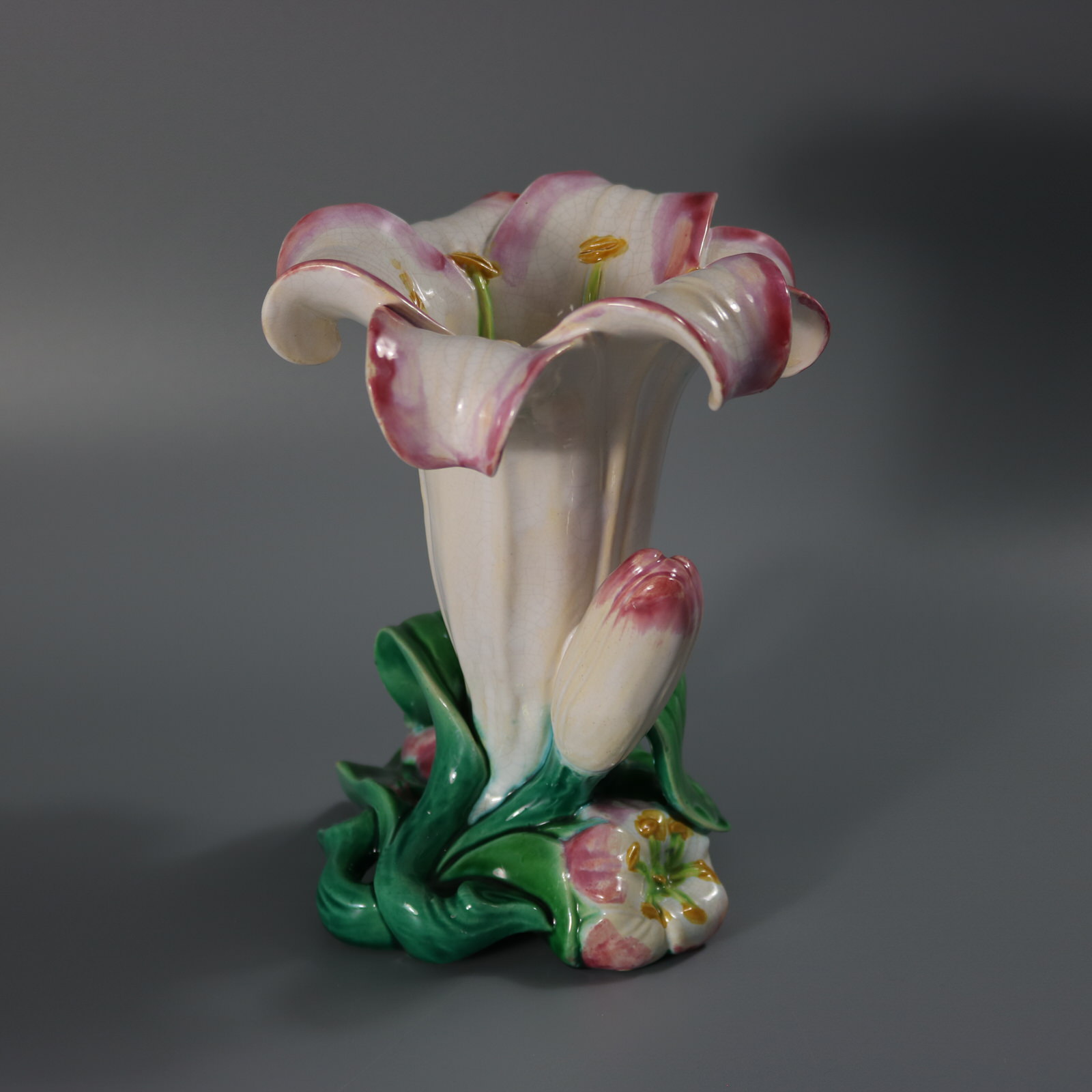 Minton Majolica Lily Flower Vase - ID#23342 Image 5