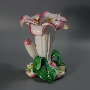 Minton Majolica Lily Flower Vase