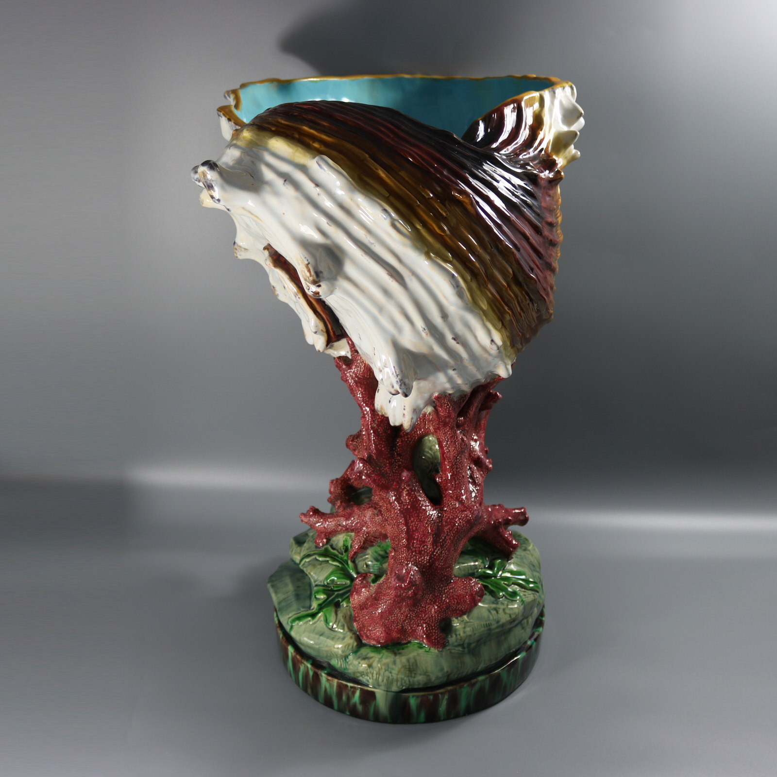 Monumental Minton Majolica Conch Shell Jardinière - ID#23363 Image 2