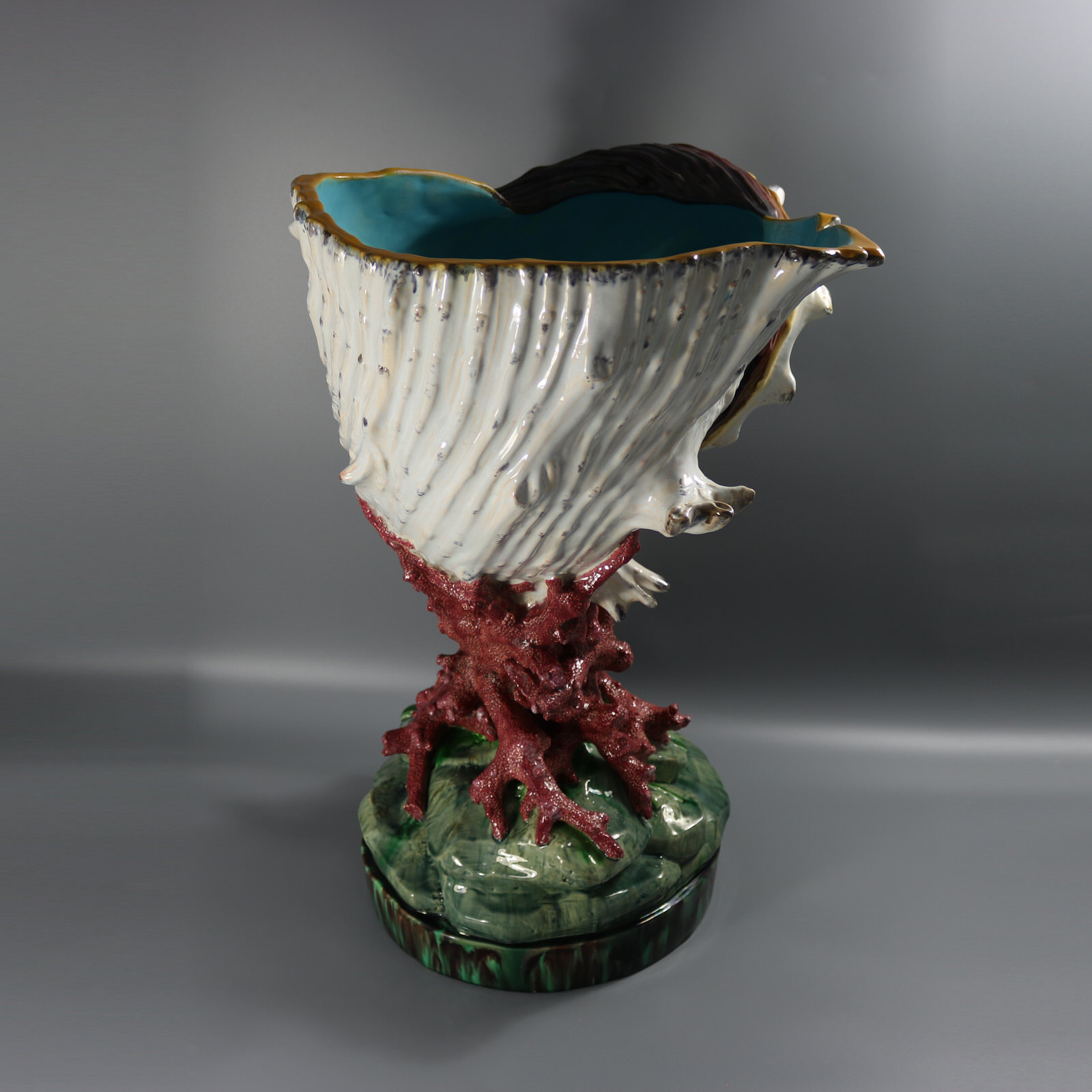 Monumental Minton Majolica Conch Shell Jardinière - ID#23363 Image 4