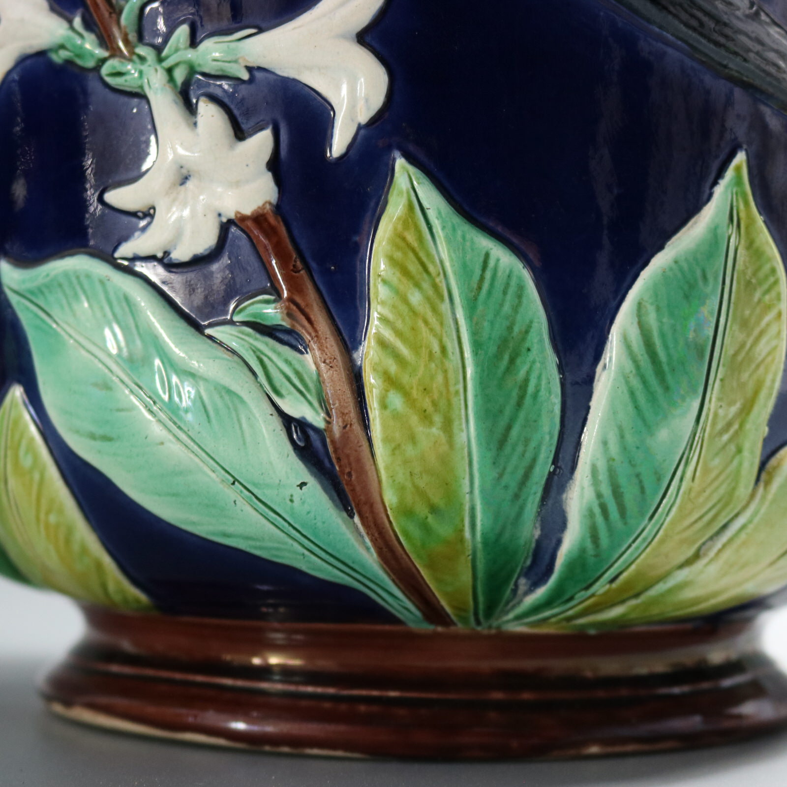 Pair Holdcroft Majolica Swallow Planters - ID#23389 Image 5