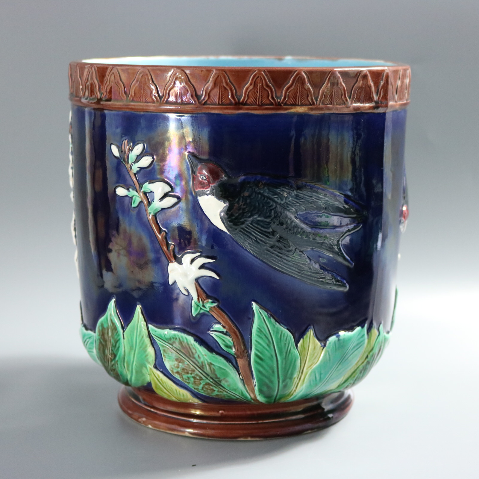 Pair Holdcroft Majolica Swallow Planters - ID#23389 Image 4