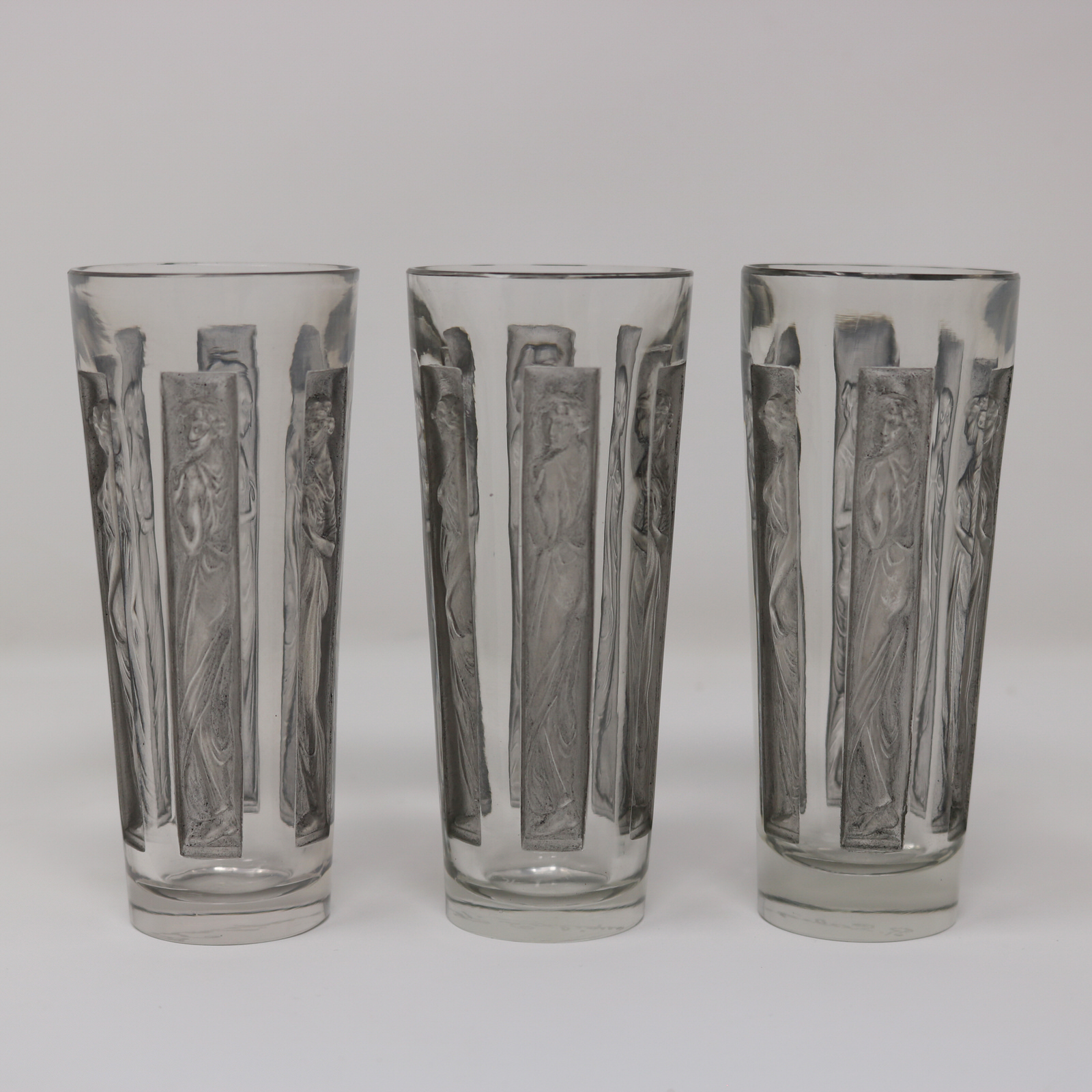 Rene Lalique Glass Shot Glasses Set of 6 Boxed - ID#23377 Image 5