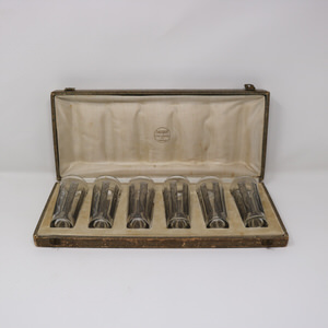Rene Lalique Glass Shot Glasses Set of 6 Boxed