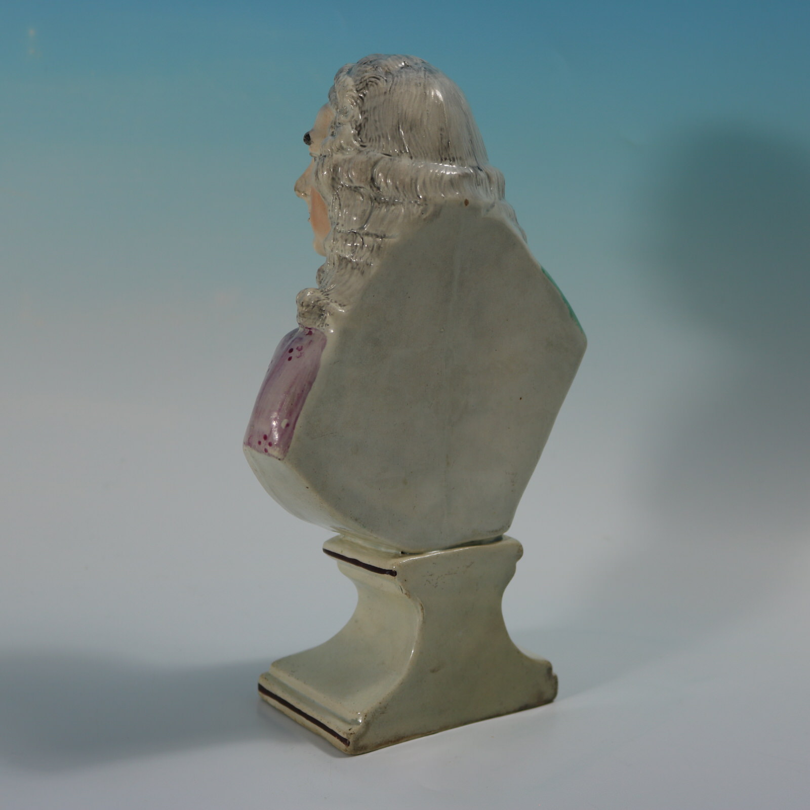 Staffordshire Pearlware Bust of the Composer Handel - ID#23332 Image 4