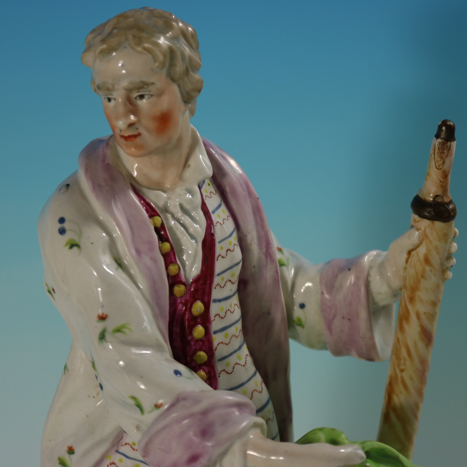 Pair Ralph Wood Staffordshire Pearlware Figures Chaucer & Newton - ID#23367 Image 5