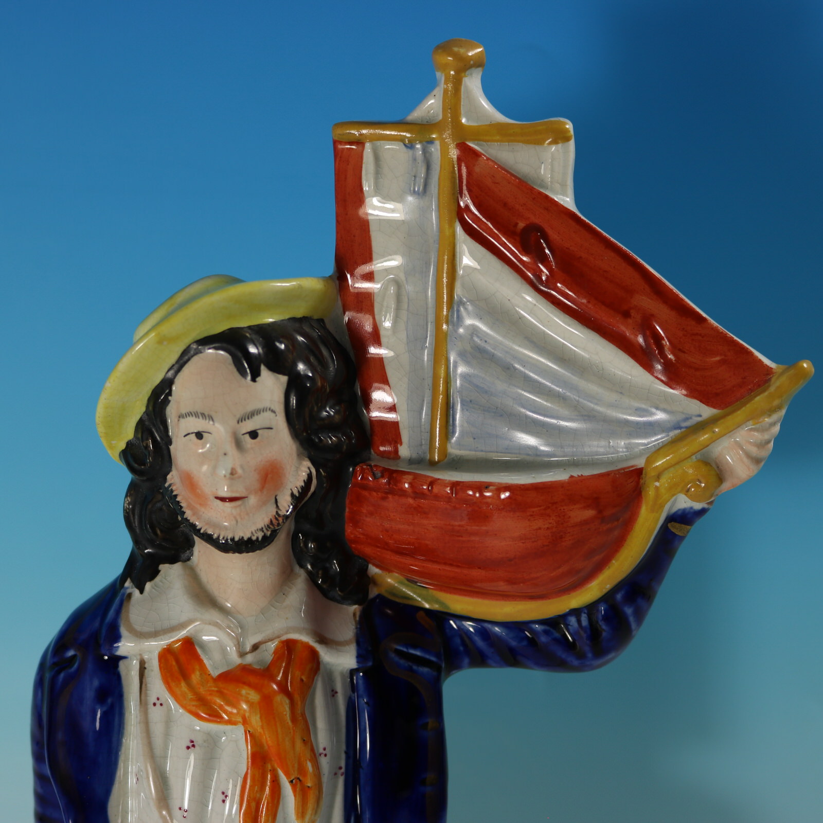 Staffordshire Begging Sailor Figure - ID#23312 Image 5