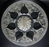 René Lalique Glass Sepia Stained 'Vases No1' Plate