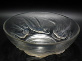 René Lalique Opalescent & Clear Glass 'Ondines' bowl