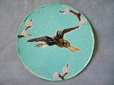 Holdcroft Majolica bird & blossom plate
