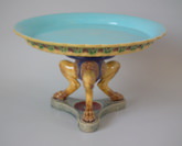 Minton Majolica 3-legged compote