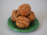 Elias Palissy Majolica walnuts wall plate