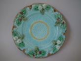 Sarreguemines Majolica strawberry plate