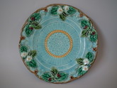 Sarreguemines Majolica strawberry plate