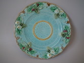 Sarreguemines Majolica strawberry plate