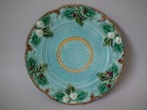 Sarreguemines Majolica strawberry plate