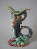 Gustafsberg Majolica fish pitcher