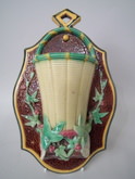 Brown Westhead Moore&Co Majolica wall pocket