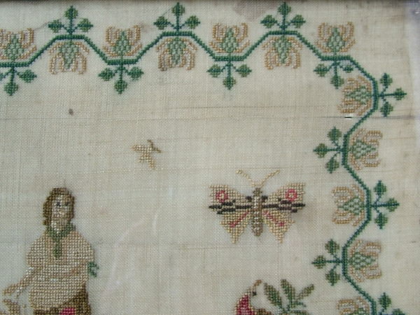 1844 Sampler by Ann Elizabeth Rutt