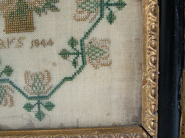 1844 Sampler by Ann Elizabeth Rutt