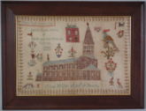 Antique Sampler, 1842 'Saint Marks Church,Witton' Sampler by Alice Walsh