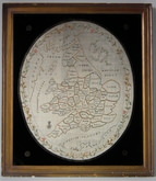 Antique Sampler, 1801 Map of England & Wales Sampler by Elizabeth Colley