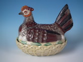 Staffordshire hen on nest tureen