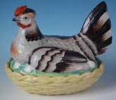 Staffordshire hen on nest tureen