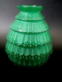 René Lalique Green Glass 'Ferrieres' Vase