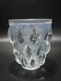 René Lalique Clear&blue stained Glass 'Rampillion' vase