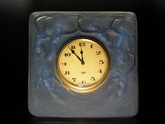 René Lalique Opalescent & frosted Glass 'Naiades' Clock