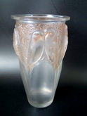 René Lalique Clear & frosted stained glass 'Ceylan' vase