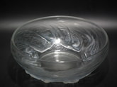 René Lalique Clear & blue staining Glass 'Ondines' Bowl