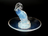 René Lalique Opalescent Glass 'Canard (duck)' Cendrier