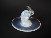 René Lalique Opalescent Glass 'Lapin ( Rabbit)' cendrier ashtray