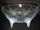 Rene Lalique opalescent & clear Glass 'Lys' Bowl