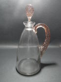 René Lalique Clear with Sepia staining Glass 'Prunelles' Carafe