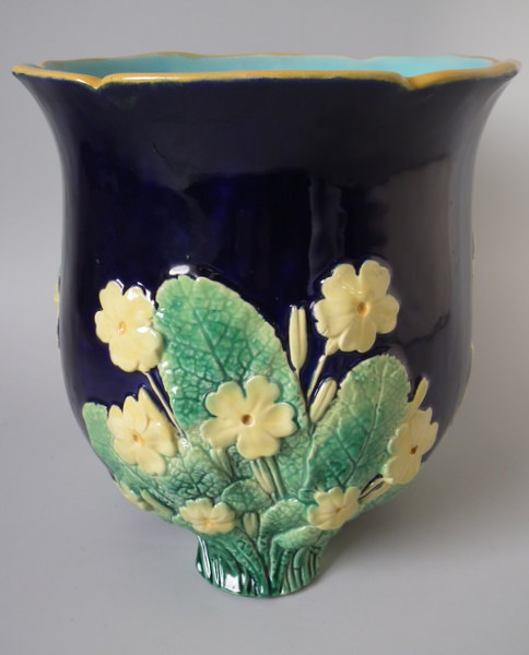 George Jones Majolica Primrose jardiniere