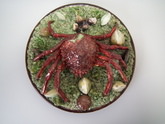 JFS Majolica Palissy spider crab & shellfish charger
